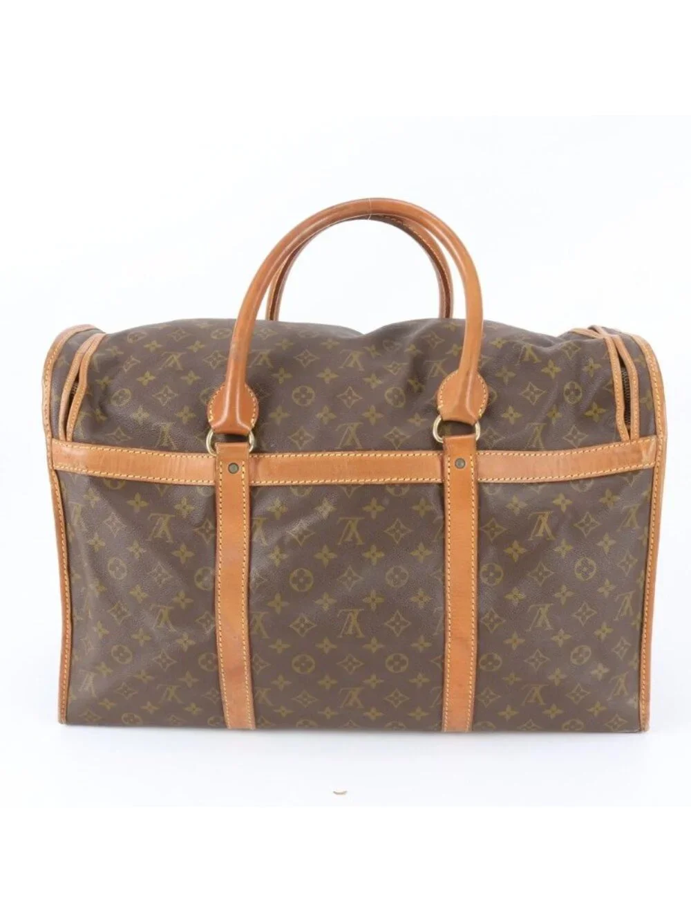 Louis Vuitton Monogram Sac Chasseur 55 Leather Boston Bag Tote Carrie